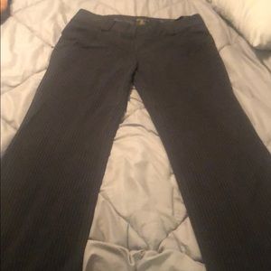 Pinstriped dress pants black and white